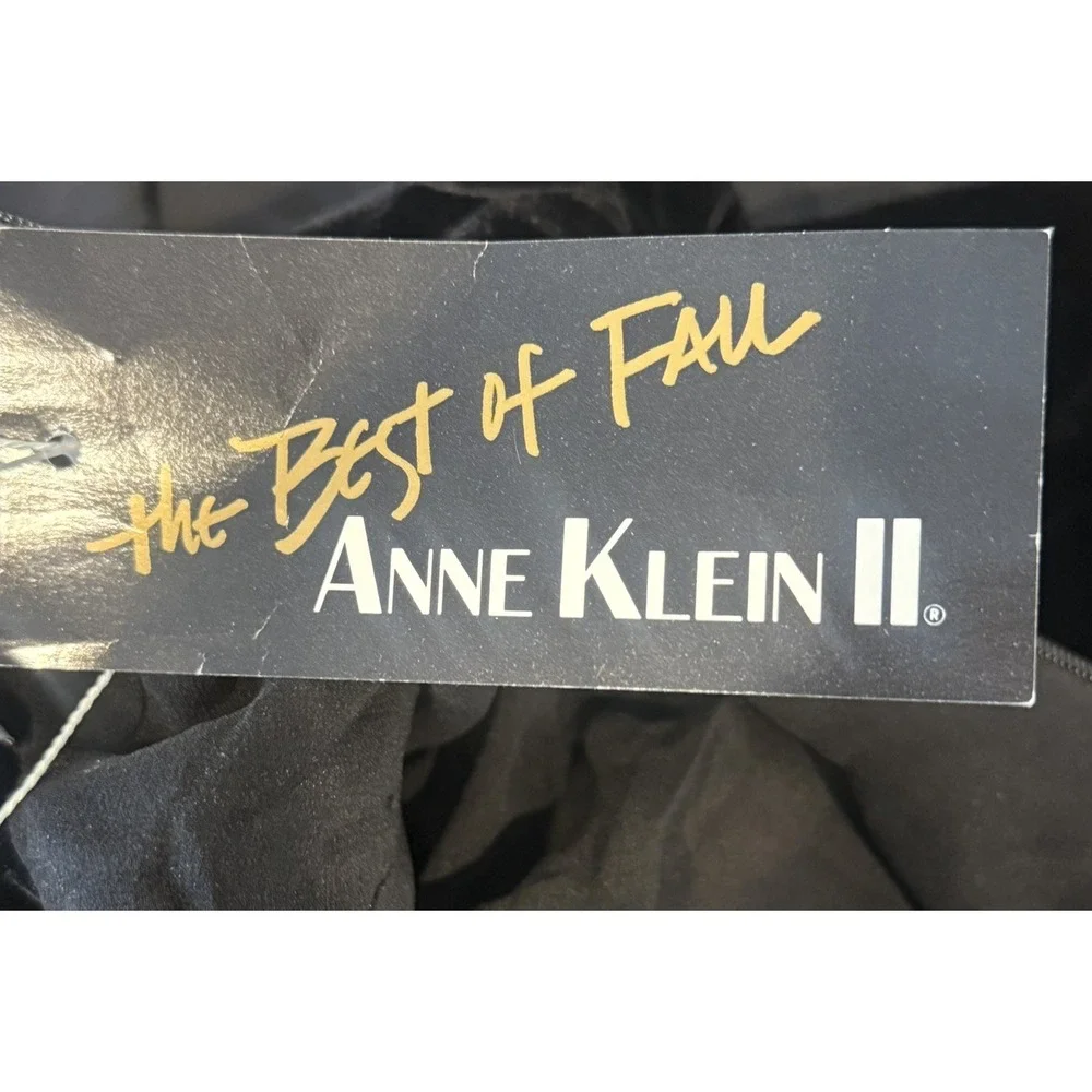 Vintage Anne Klein II Black Evening Jumpsuit‎ NWT Size 14 Neiman Marcus $320